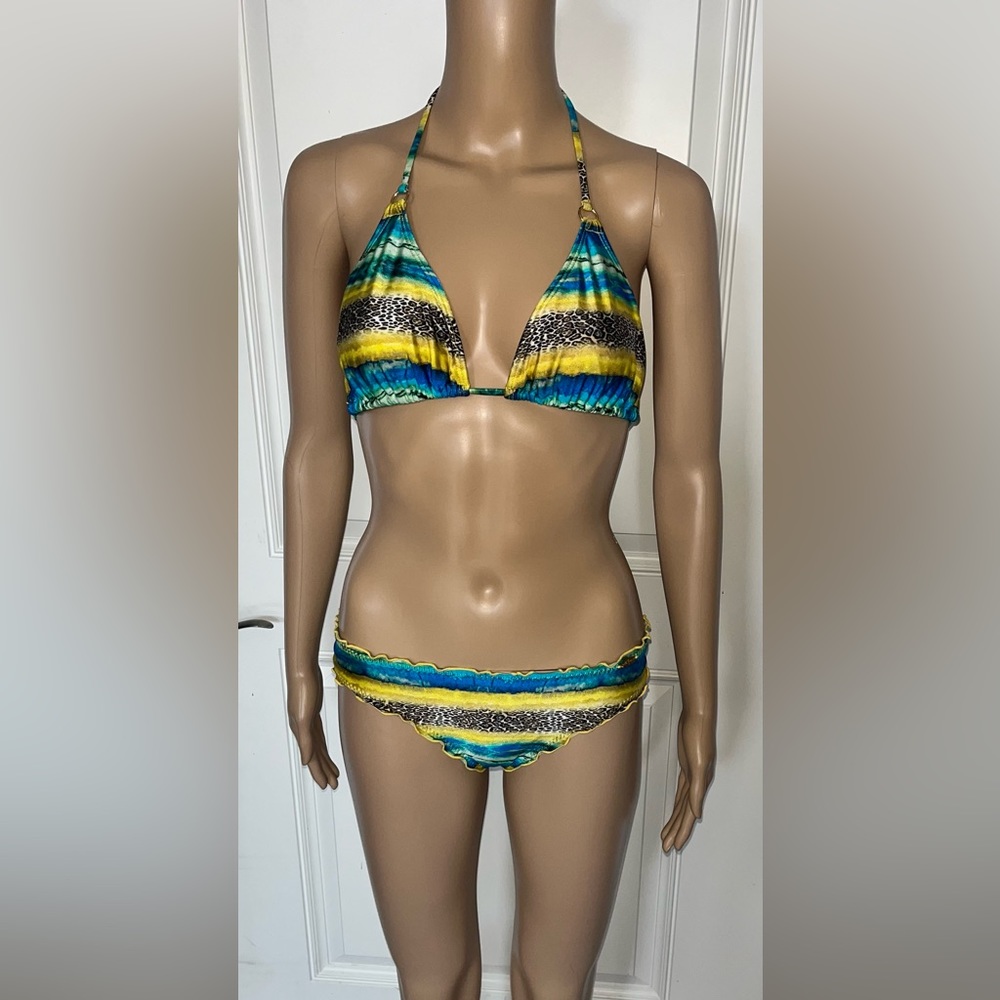Luli Fama Floral Animal Print Bikini